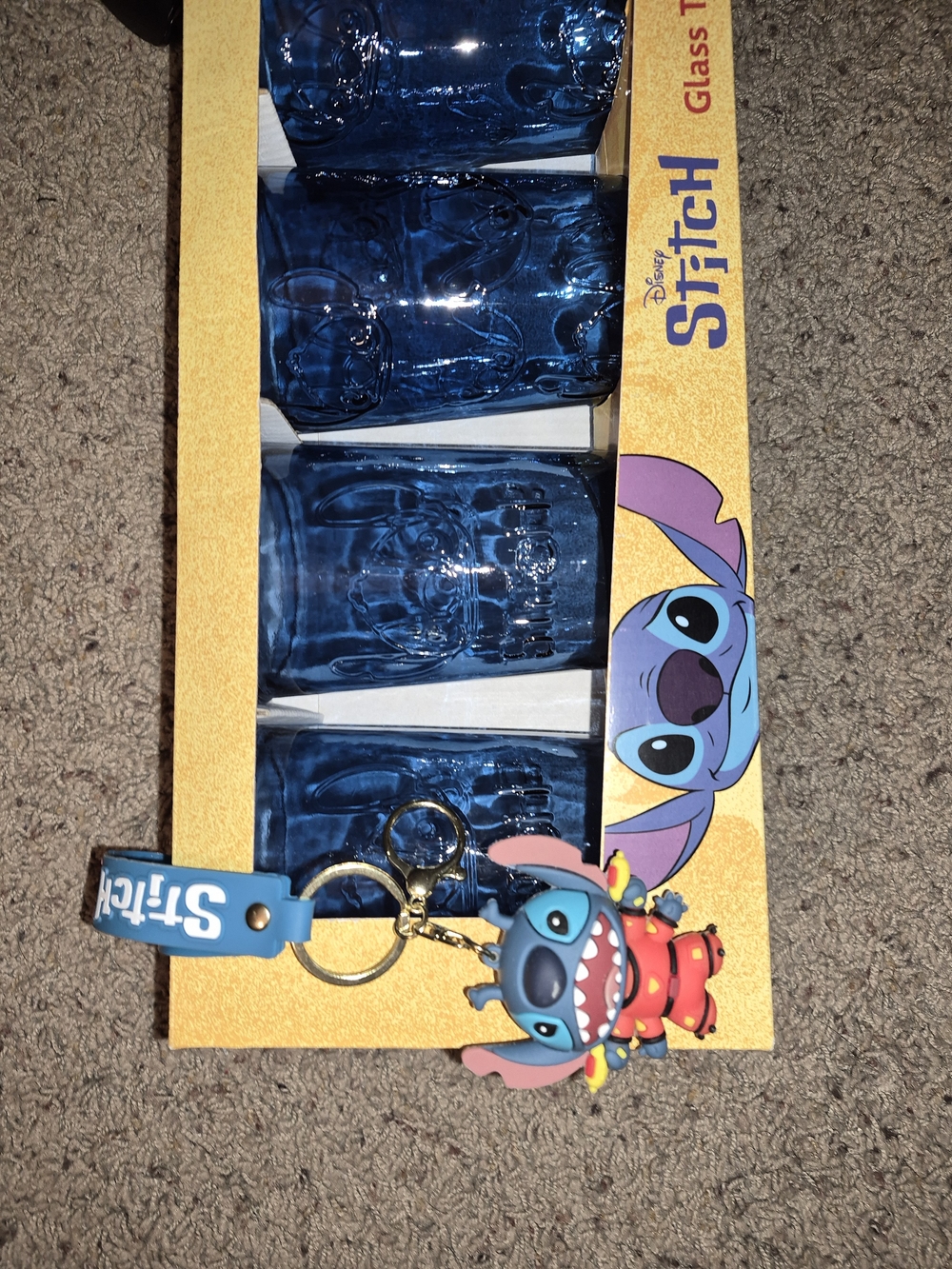 Disney Stitch Blue Glass Tumbler Set (4-Pack) - Picture 2 of 7